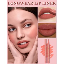 Jutqut Waterproof Lip Liner, Lipstick Long Lasting, Waterproof Smudge-proof Lip Liner, Matte Liquid Lip Liner Pencil, High Pigmented Makeup Lip Pencil, Smooth Lip Liner, Natural Lipstick