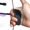 Toparchery Archery Finger Tab Cow Leather Finger Guard Protector for