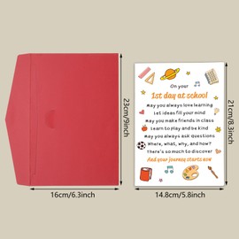 Back to School Supplies First Day of School Card Back to School Stuff Aesthetic First Day of Kindergarten Primary School High School College 1st Grade School Gifts for Girls Boys Niece Daughter Son