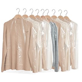 BEISHIDA Dry Cleaner Bags Plastic Clear Bags 35.5 Inch Transparent Dust Cover Hung Garment Bag for Home Laundry Storage Clothing Stores (24x35.5 Inch, 25Pcs)