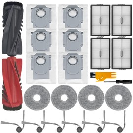 Homruich 22 Pcs Zubehör Kit für Roborock Saros 10R Staubsauger, 1 Hauptbürsten, 4 HEPA Filter, 4 Wischtücher, 6 Staubbeutel, 6 Seitenbürsten, Saros 10R Accessories