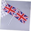 Tofficu Mini UK Flags 50pc Set of Britain Waving Flags