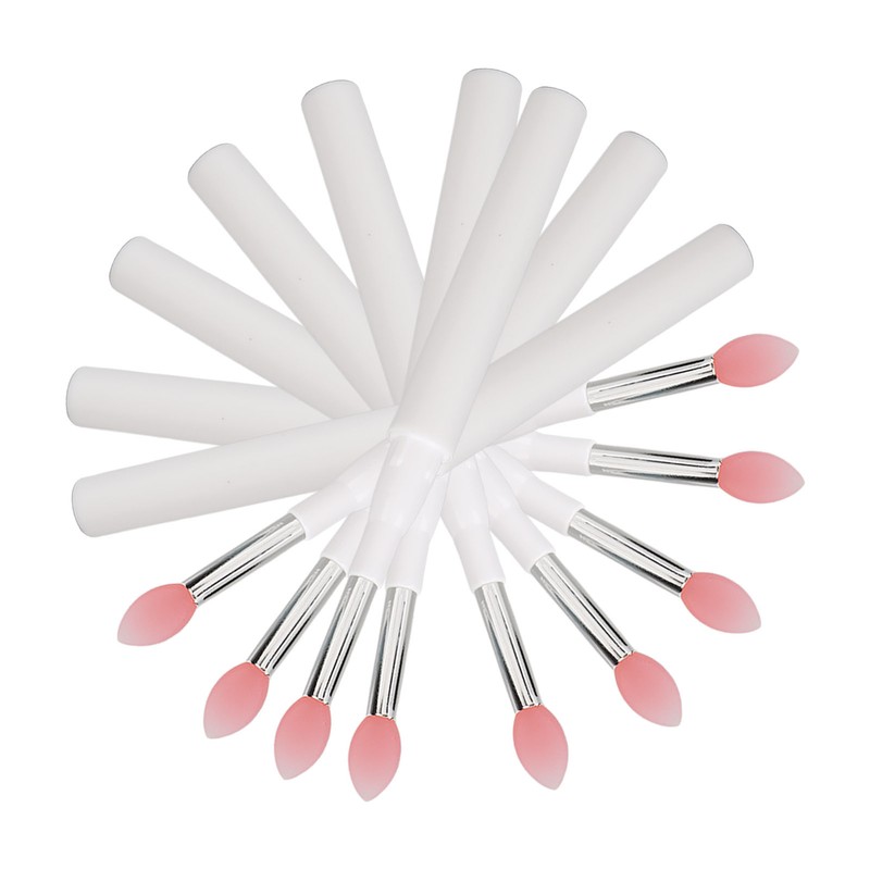 10Pcs Silicone Lip Brush Soft Reusable Dustproof Portable Multipurpose Lipstick