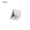 sourcing map 4Pcs Inside Corner Bracket Gusset, 57x57x59mm 6060 Angle