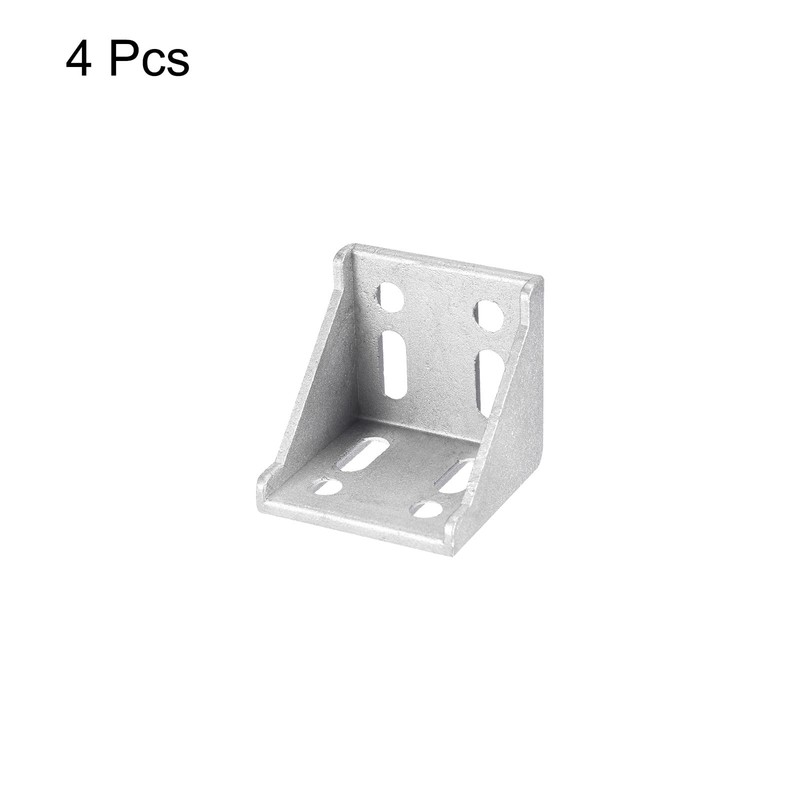 sourcing map 4Pcs Inside Corner Bracket Gusset, 57x57x59mm 6060 Angle