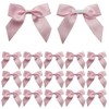 Dorothy 30 Pcs Mini Pink Ribbon Bows 2" Self Adhesive