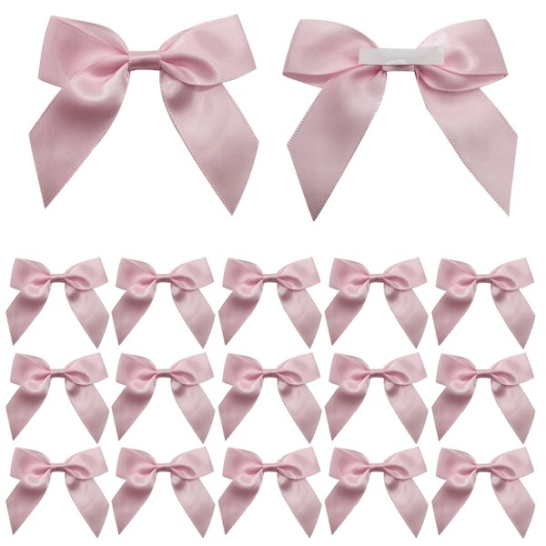 Dorothy 30 Pcs Mini Pink Ribbon Bows 2" Self Adhesive