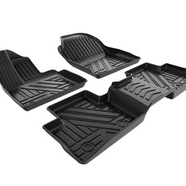 ASLONG 5 Seat Car Floor Mats Fit for 2019 2020 2021 2022 2023 Toyota RAV4 Weather Floor Mat Liners 1st & 2nd Row Liner， Front & Rear Full Set Black