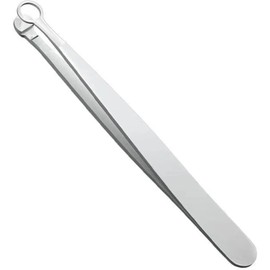 Pinzas de punta redonda, recortadora de pelo nariz acero inoxidable para depilación sin dolor, pinzas pelo nariz manuales para cejas, orejas y patillas punta redonda