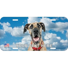 NOSTALGIC TAGS GREAT DANE BRINDLE FACE CAN PERSONALIZE NOVELTY METAL LICENSE PLATE I - B