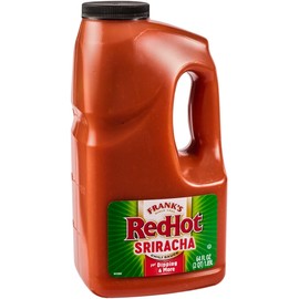 Frank's RedHot Sriracha Chili Sauce, 0.5 gal - One 0.5 Gallon Jug of Sriracha Chili Hot Sauce, Perfect on Wings, Pizza, Ribs, Burgers and More