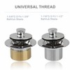 Chrome Tub Drain Lift &Turn Tub Trim Set with Two-Hole