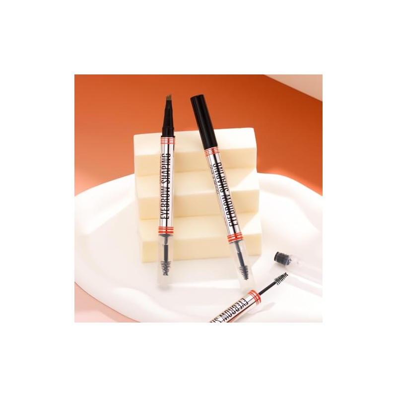 Lápiz de cejas 2 en 1 con pasta de gel,