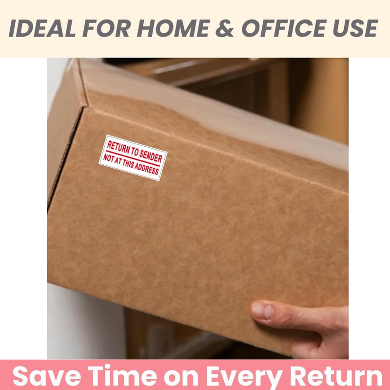 120Pcs Return to Sender Not at This Address Stickers, 2.5x1.18