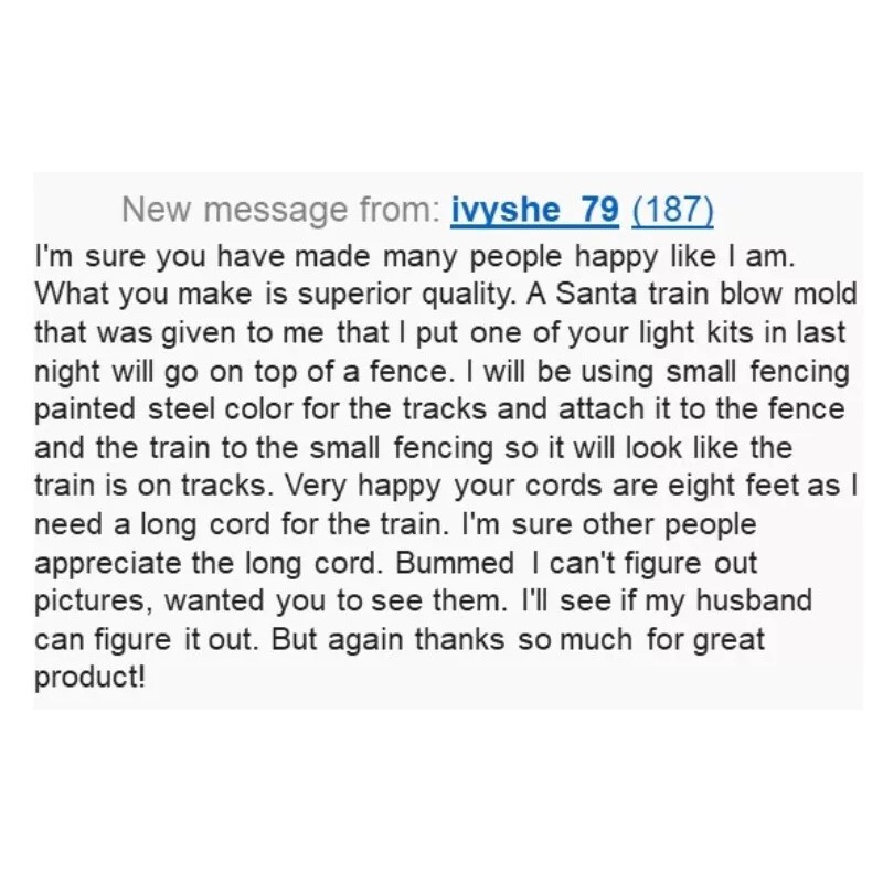 Empire Blow mold Light Kit 3.5" acrylic disc 8ft AC