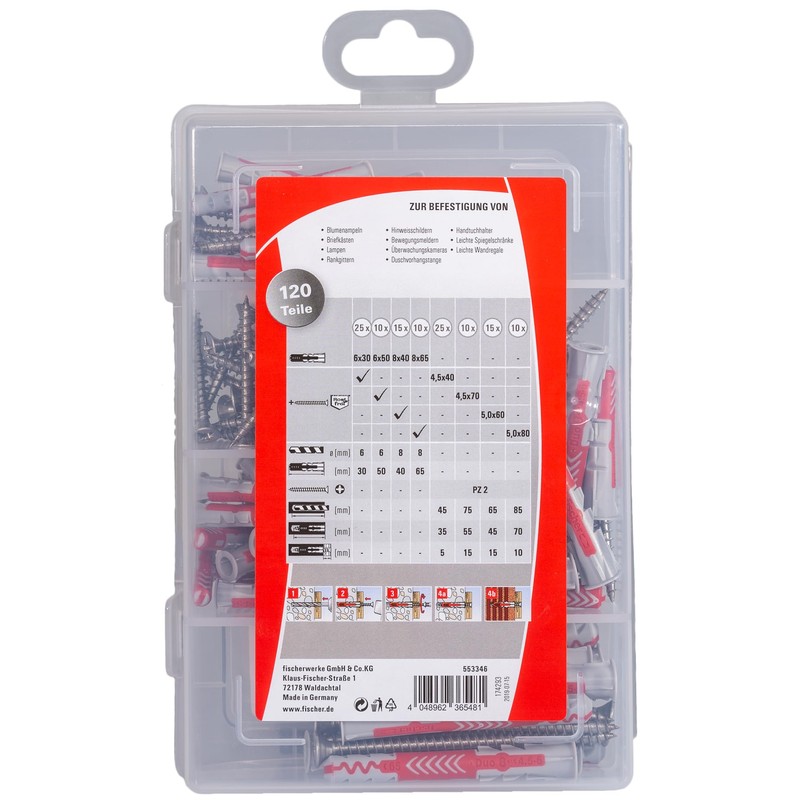 fischer Practical helper for wet and outdoor use, dowel box,
