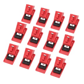 TOKCKYBL Circuit Breaker Lockout Device, 12 Pack - OSHA Compliant, Clamp-On Design for Single Pole Breakers, Premium Grade, Medium (120/277V)