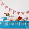 Talking Tables Recyclable Coronation Disposable Table cover/Paper Tablecloth|King Charles Coronation Street Party Table Decorations King Charles Street Party Decorations 180 x 120cm,Red, White,Blue