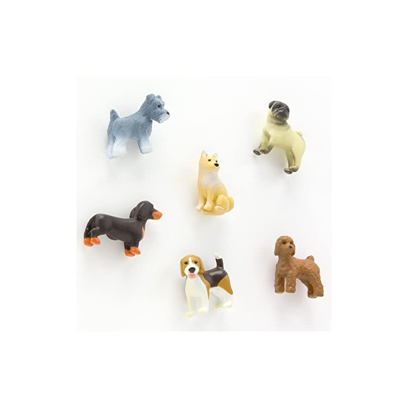 DESIGNPHIL 49887006 Mini Magnets, Set of 6, Dog Pattern B