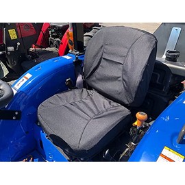 Durafit Seat Covers, Seat Covers for Tractor New Holland Workmaster 25,35 and 40 in Automotive Fabrics, Black Waterproof Endura
