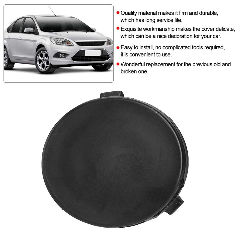 Akozon Towing Hook Eye Cover of Front Bumper Trailer Fits