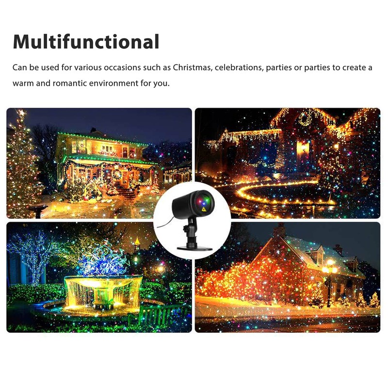 Garden Laser Light Projector Remote Control Waterproof Moving RBG Laser