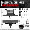 Trailer Dual Hitch Flag Pole Holder Step for 2 Inch