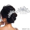 3 Piezas peinetas para cabello mujer de cristal para tocado