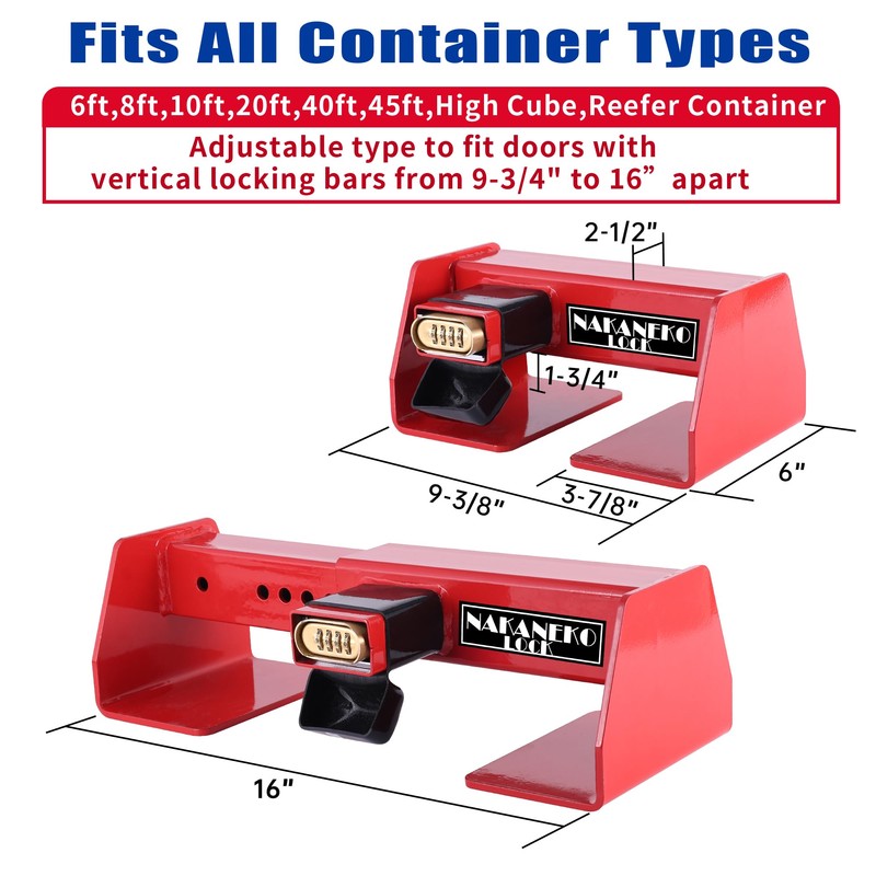 NAKANEKO Container Locks, Heavy Duty Cargo Lock, Container Door Locks,