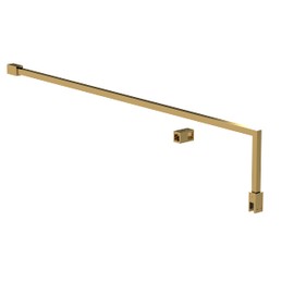 nuie FIX025 Accessory Modern Bathroom Wetroom Screen Support Arm, 15mm x 150mm x 1000mm, Brushed Brass