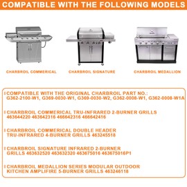 17 1/8 X 9 3/8" Grill Emitter Grates for Charbroil TRU-Infrared 2 Burner 463644220 463642316, G362-2100-W1 Replacement for Charbroil Parts 463632320 463675016 463245518 463675016P1 466642316 466642416