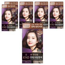 Ryeo Uachae Stylish Gray Hair Cream, 6C (Coffee Brown), 6 Pieces / 려 우아채 멋내기 새치크림, 6C (커피브라운), 6개