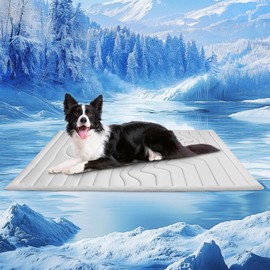 Dog Cooling Mat, Comfortable Self Cooling Pad for Dogs (Cool & Warm), Durable & Machine Washable, Dual Sided Pet Cooling Mat for Dogs Cats - Keep Your Pet Cool in Summer (Grey Medium 36" x 23")