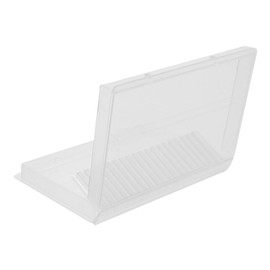 Ipetboom Nail Drill Bits Organizer Slot Plastic Storage Box for Manicure Drill Bits Reusable and Dust Nail Polishing Head Case for Salon and Home Use