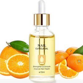 Nail Cuticle Oil with Organic Vitamin E & B, Jojoba Nail Cuticle Oil, Cuticle Oil for Nails, Nail Oil Soothe Moisturize with Dropper Design for Dry Rough Nail Care Repair (15ml)