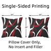 weesire Black and Red Throw Pillow Covers Set of 2