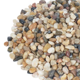 GASPRO 5 Pound Pebbles for Indoor Plants, 3/8 Inch Decorative Rocks for Vase, Succulents, Highly Polished, Mixed Color