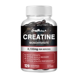 Creatine Monohydrate 2 100mg - Muscle Health Men's Health Energy & Endurance, 1 Count, 60 Tablets / 크레아틴 모노하이드레이트 2 100mg - 근육 건강 남성 건강 에너지 및 지구력, 1개, 60정