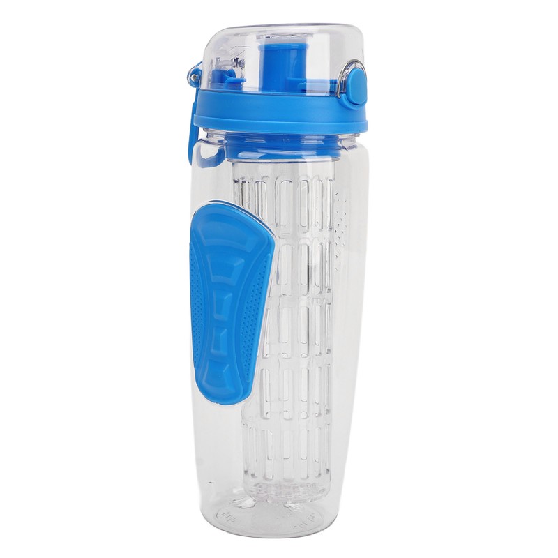 Fruit Infuser Water Bottle Anti Slip Grip Flip Top Lid