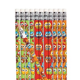 Fun Express - Owl School Pencils - Stationery - Pencils - Pencils - Printed - 24 Pieces