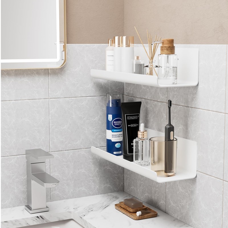 WELDUN Floating Shelves, Set of 2 Wall Mounted Shelf, Picture