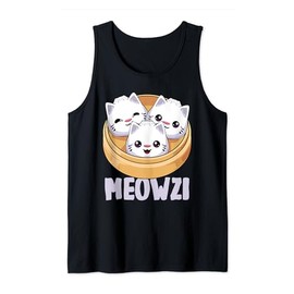 Meowzi Dumpling Cat Cute Dim Sum Kawaii Cats Baozi Tank Top