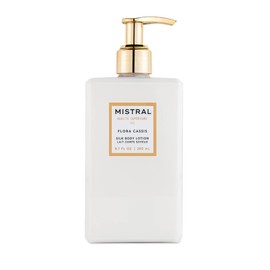 Mistral Luxe Silk Body lotion, Flora Cassis, 8.7 Fl Oz | Organic Linseed Oil & Sweet Almond Oil | Moisturizing Formula with Natural Fragrance