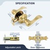 LOQRON Wave Style Gold Door Handles with Lock and Key