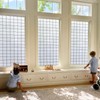 Windimiley Window Privacy Film Frosted Glass Static Cling Black Lattice