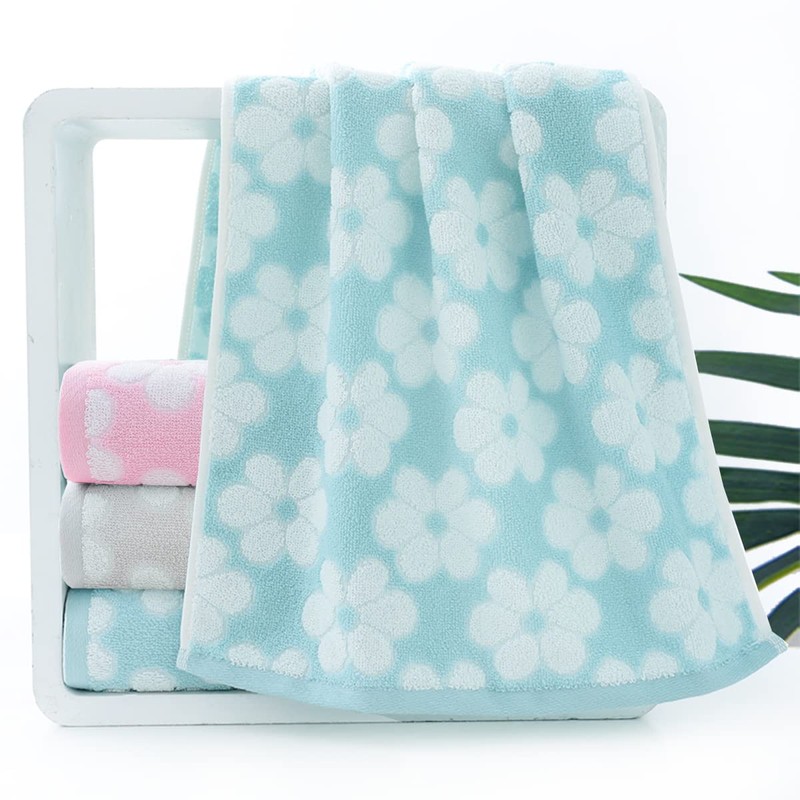 Pidada Hand Towels Set of 2 Floral Pattern 100% Cotton