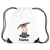 Children's Gym Bag Gym Bag Animal Motif Donkey with Name