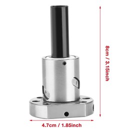 Socialme-eu 16 mm Bearing Steel Flange Ball Screw with Ball Nut for RM1605 SFU1605 Screw Industrial Tool Reusable Packaging