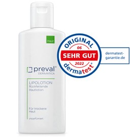 preval® Lipolotion 200 ml, moisturising skin lotion with lots of moisture, highly compatible, gives the skin a pleasantly nourished feeling and leaves no greasy film