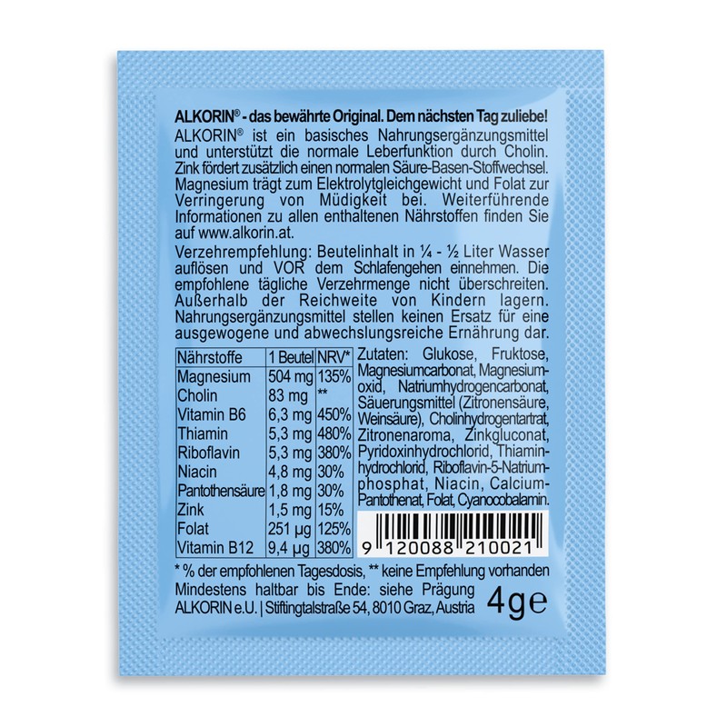 ALKORIN® 40 sachets for the sake of the next day.